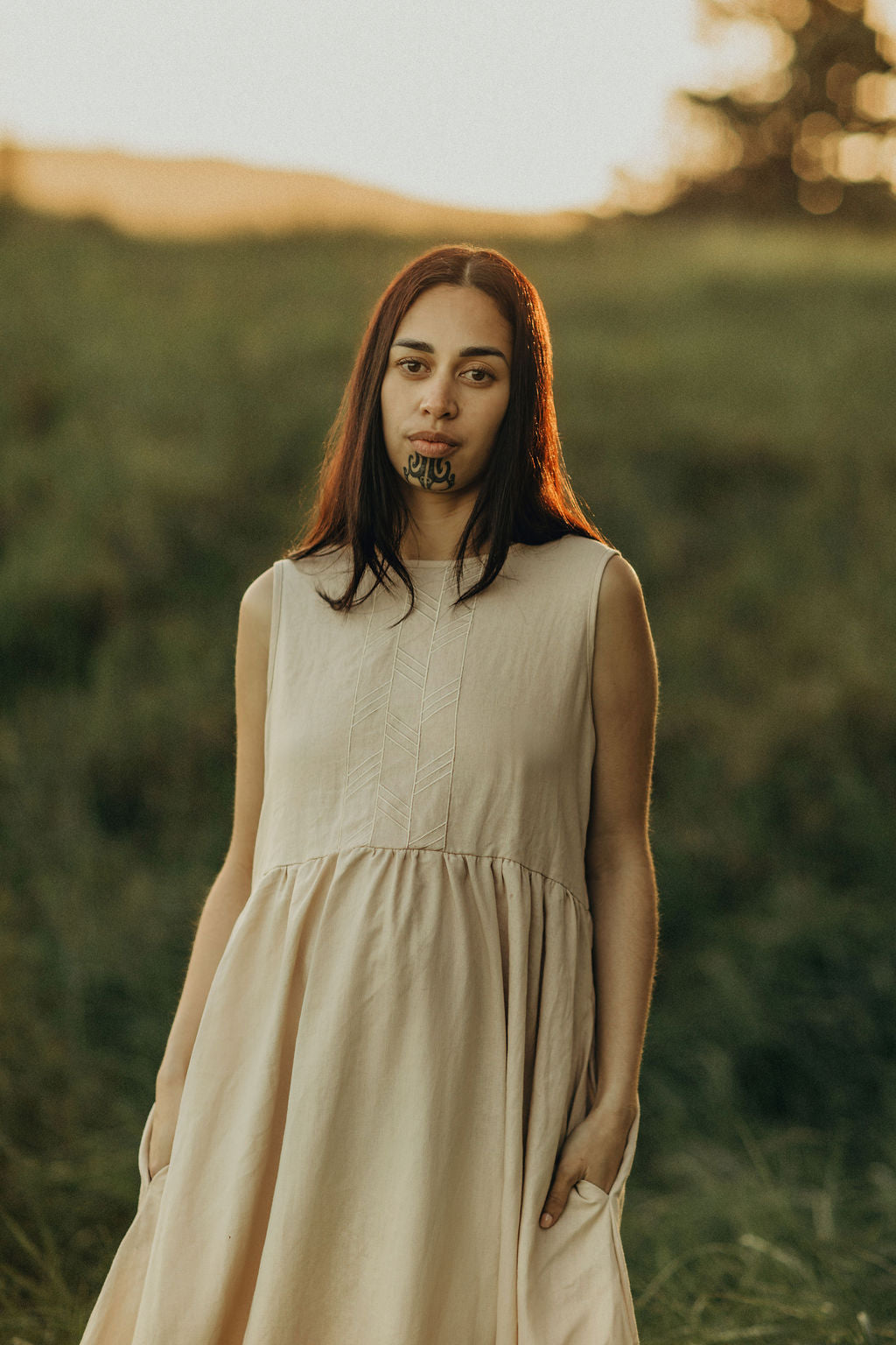 Rei Linen Tie Back Dress